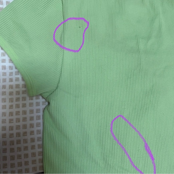 Wild Fable Green Ribbed Crop Top - Picture 5 of 7